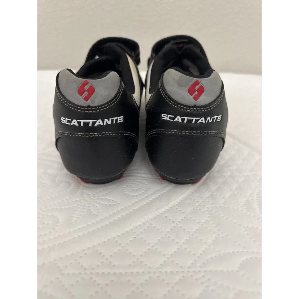 Scattante Cycling Shoes with Cleats Men's Size 9.5 Black Red Road Bike